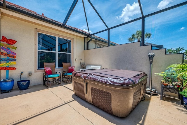 2692 Wax Myrtle Ct, Port Charlotte, FL 33953 - view of patio / terrace featuring glass enclosure