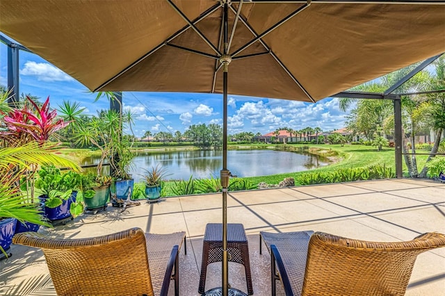 2692 Wax Myrtle Ct, Port Charlotte, FL 33953 - view of patio with a water view and a lanai