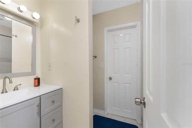 5041 N Beach Road 2A And 2B, Englewood, FL 34223 - bathroom with tile patterned flooring and vanity