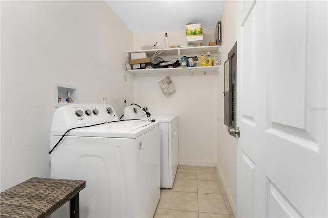 5041 N Beach Road 2A And 2B, Englewood, FL 34223 - laundry room featuring independent washer and dryer and light tile patterned flooring