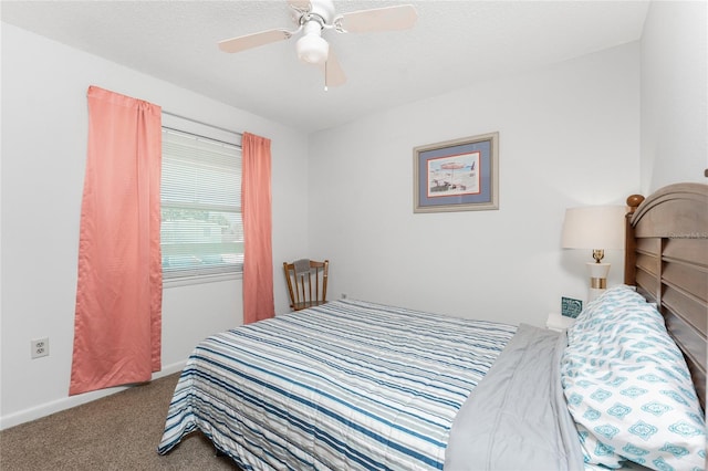 5041 N Beach Road 2A And 2B, Englewood, FL 34223 - carpeted bedroom featuring a ceiling fan and baseboards