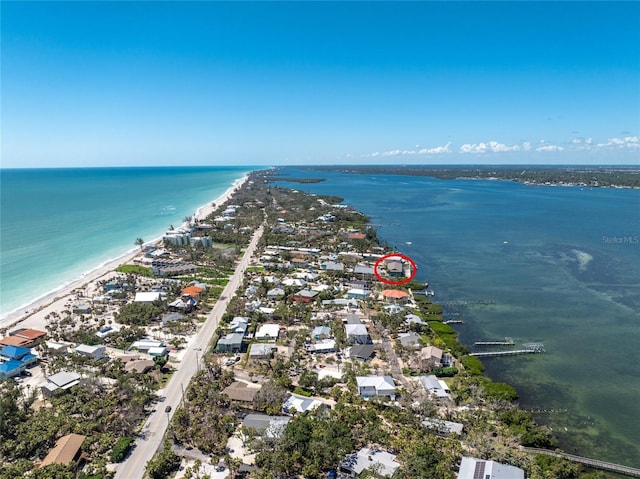 5041 N Beach Road 2A And 2B, Englewood, FL 34223 - aerial view of residential area with waterfront with a beach