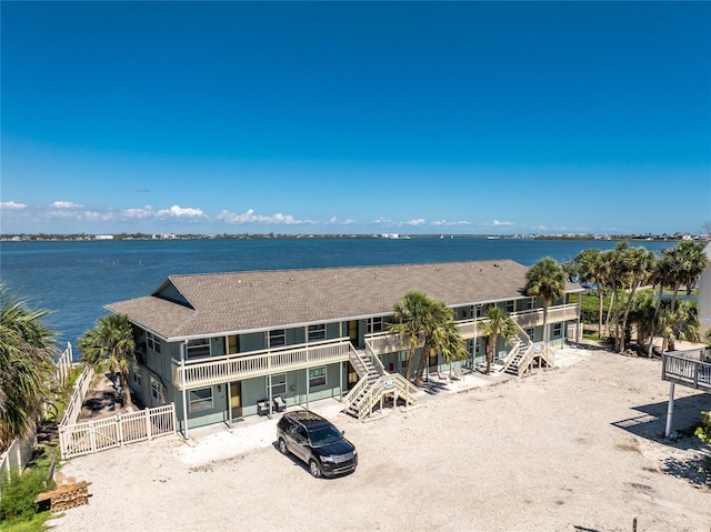 5041 N Beach Road 2A And 2B, Englewood, FL 34223 - water view with stairway and a gate