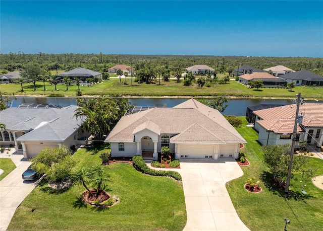 1157 Rotonda Cir, Rotonda West, FL 33947 - aerial view of residential area featuring a nearby body of water