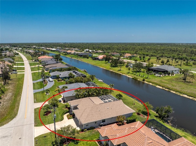 1157 Rotonda Cir, Rotonda West, FL 33947 - aerial view of residential area featuring a nearby body of water