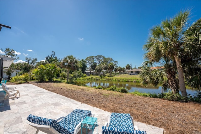 1691 Lakeview Pl, Englewood, FL 34223 - view of patio featuring a water view