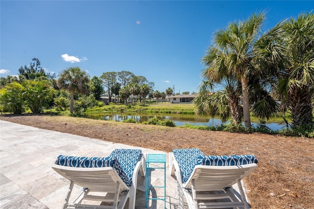 1691 Lakeview Pl, Englewood, FL 34223 - view of patio featuring a water view
