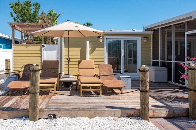 2060 Oyster Creek Dr, Englewood, FL 34224 - deck with a sunroom