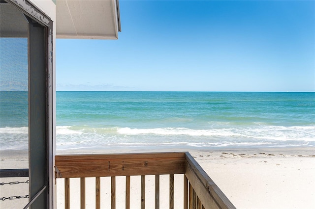 water view featuring local beach