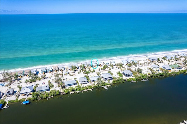 aerial view of expansive beach