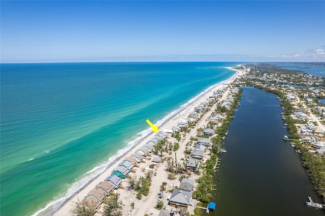 aerial view of expansive coastline