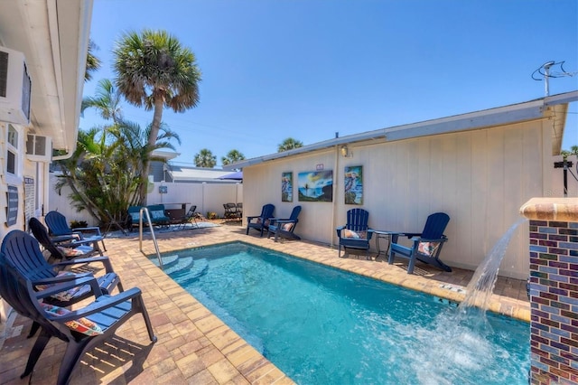 115 Friendship Ln, Englewood, FL 34223 - view of swimming pool featuring a patio and fence