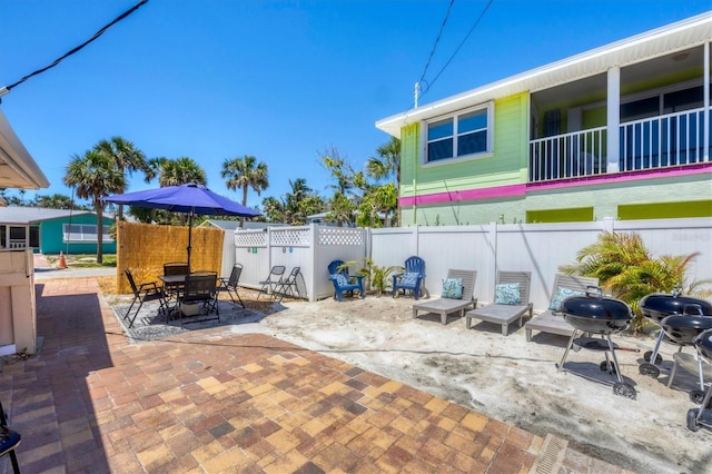 115 Friendship Ln, Englewood, FL 34223 - view of patio featuring fence and area for grilling