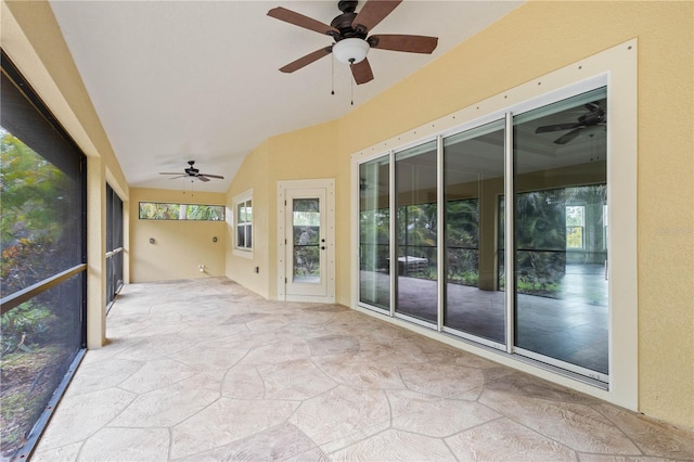 2758 Morrietta Ln, North Port, FL 34286 - unfurnished sunroom with lofted ceiling