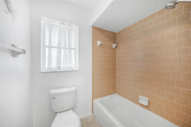 279 Mark Twain Ln, Rotonda West, FL 33947 - full bath with toilet, baseboards, and  shower combination