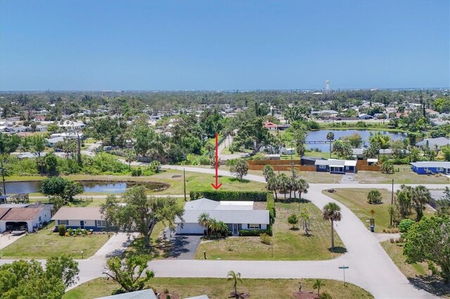 305 E Wentworth Cir, Englewood, FL 34223 - aerial perspective of suburban area featuring a nearby body of water