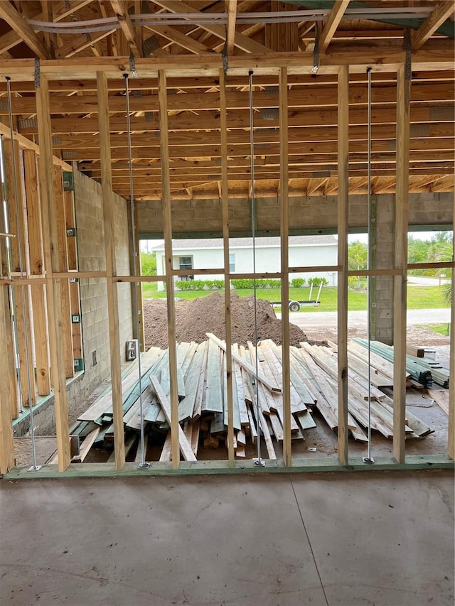 miscellaneous room featuring concrete flooring