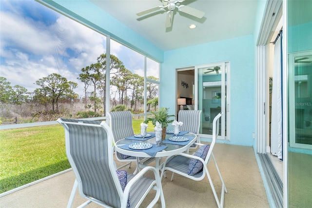 8952 Scallop Way, Placida, FL 33946 - sunroom / solarium with a ceiling fan