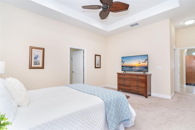 8952 Scallop Way, Placida, FL 33946 - bedroom featuring light carpet, baseboards, and a ceiling fan