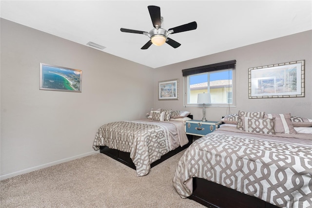 146 Rotonda Cir, Rotonda West, FL 33947 - carpeted bedroom featuring baseboards and ceiling fan