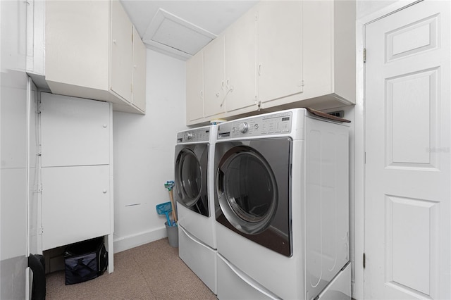 146 Rotonda Cir, Rotonda West, FL 33947 - washroom with cabinet space, washer and dryer, baseboards, and attic access