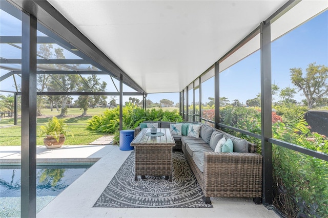 146 Rotonda Cir, Rotonda West, FL 33947 - sunroom with an outdoor hangout area