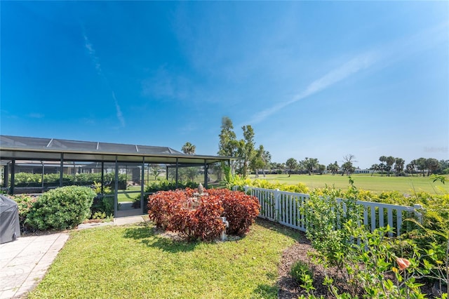 146 Rotonda Cir, Rotonda West, FL 33947 - view of yard with a lanai