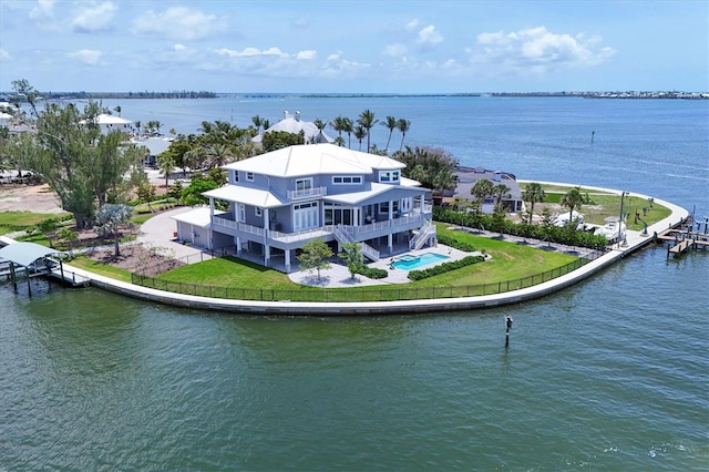 565 Green Dolphin Dr S, Placida, FL 33946 - bird's eye view of a nearby body of water