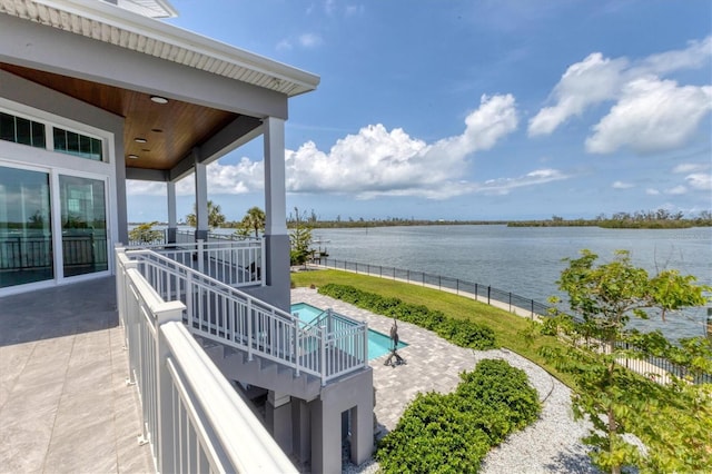 565 Green Dolphin Dr S, Placida, FL 33946 - view of patio / terrace featuring a water view