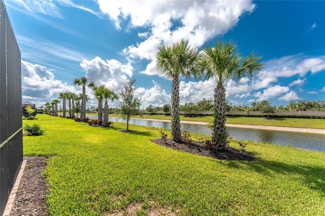 13859 Vadini St, Venice, FL 34293 - view of grassy yard featuring a water view