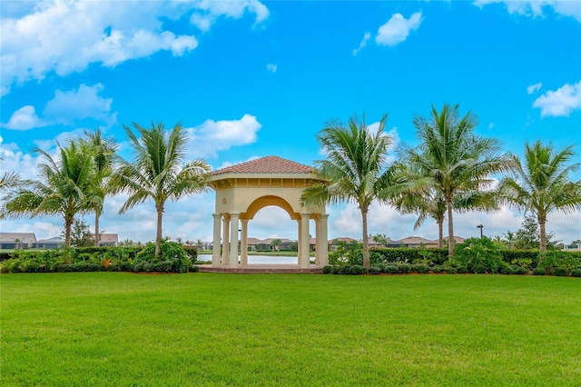 13859 Vadini St, Venice, FL 34293 - view of community featuring a yard and a gazebo