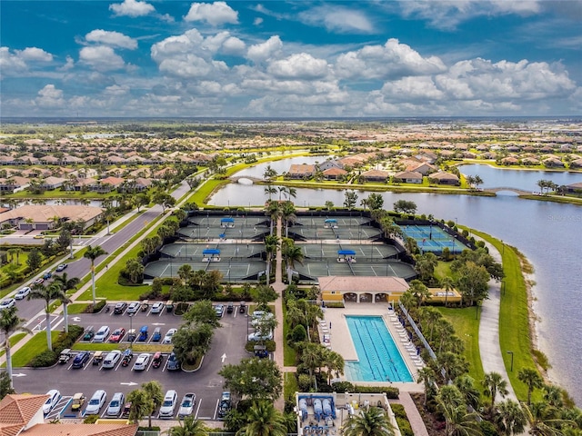 13859 Vadini St, Venice, FL 34293 - bird's eye view of a nearby body of water and a pool