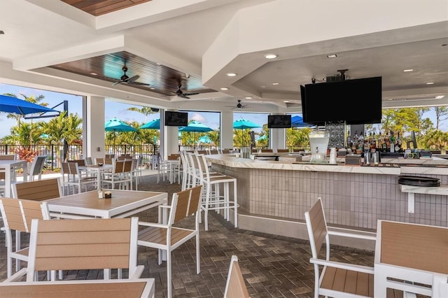12470 Wellen Golf St Unit 108, Venice, FL 34293 - view of patio with a ceiling fan