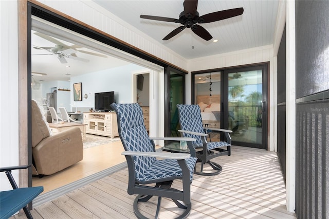 180 N Gulf Blvd Unit 5, Placida, FL 33946 - deck with a ceiling fan