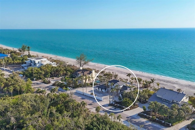 8500 Manasota Key Rd, Englewood, FL 34223 - drone / aerial view of waterfront with a beach