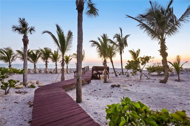 8500 Manasota Key Rd, Englewood, FL 34223 - view of yard with view of water and beach