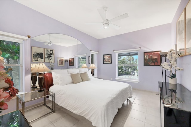 8500 Manasota Key Rd, Englewood, FL 34223 - bedroom featuring tile patterned floors and ceiling fan