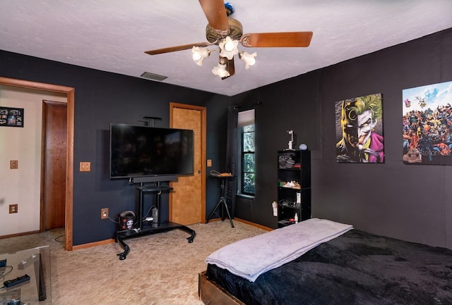 3261 Rogue St, North Port, FL 34291 - carpeted bedroom featuring baseboards and a ceiling fan