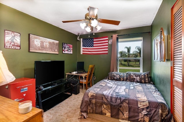 3261 Rogue St, North Port, FL 34291 - bedroom with carpet flooring and a ceiling fan