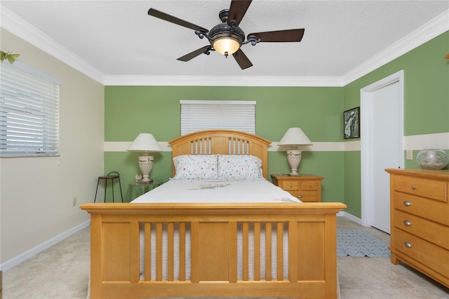 209 Fairway Rd, Rotonda West, FL 33947 - bedroom featuring crown molding, a ceiling fan, and baseboards