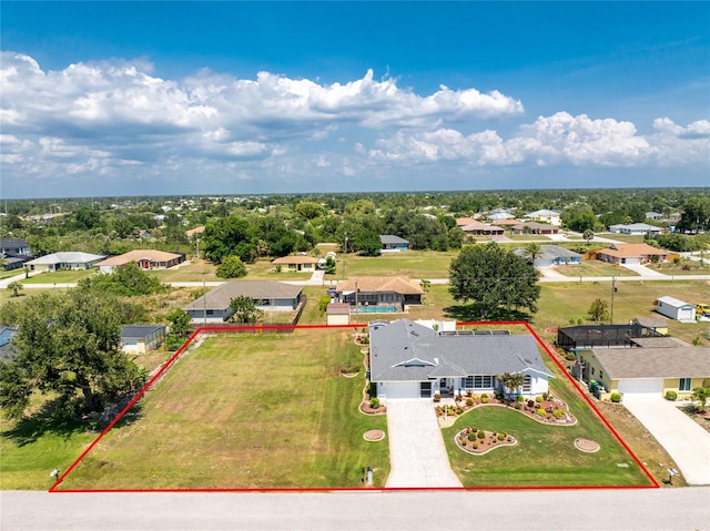 7048 Inland St, Englewood, FL 34224 - aerial view of residential area with property boundaries highlighted
