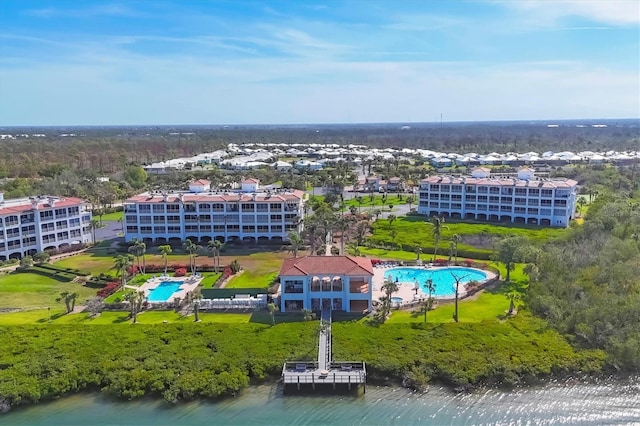 11100 Hacienda Del Mar Blvd Unit G-304, Placida, FL 33946 - bird's eye view of a pool and a nearby body of water