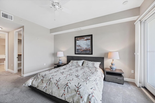 11100 Hacienda Del Mar Blvd Unit G-304, Placida, FL 33946 - bedroom featuring carpet flooring, baseboards, a walk in closet, and a ceiling fan