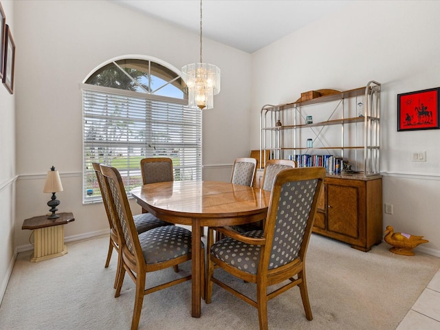 2295 Chilcote Ter, Port Charlotte, FL 33981 - dining room with baseboards and a chandelier