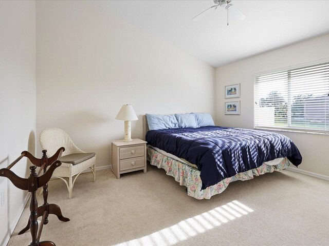 2295 Chilcote Ter, Port Charlotte, FL 33981 - bedroom featuring light carpet, baseboards, and a ceiling fan