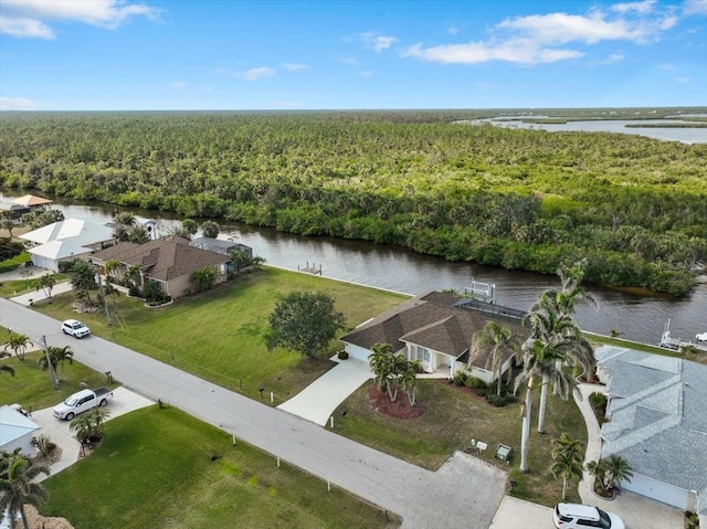 2295 Chilcote Ter, Port Charlotte, FL 33981 - drone / aerial view of a heavily wooded area and a large body of water