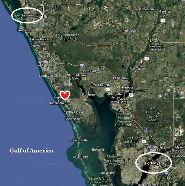 859 E 2nd St, Englewood, FL 34223 - aerial overview of property's location