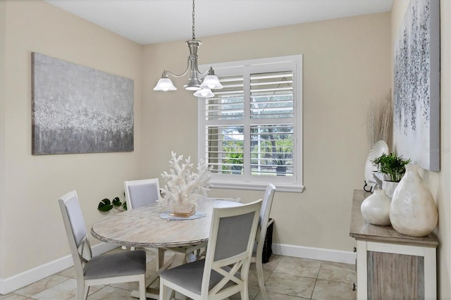 8127 Consul St, Port Charlotte, FL 33981 - dining room with a chandelier and light tile patterned floors