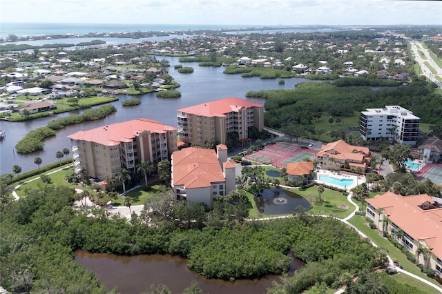 7303 Jessie Harbor Dr Unit 7303, Osprey, FL 34229 - aerial view of a nearby body of water and apartment complex