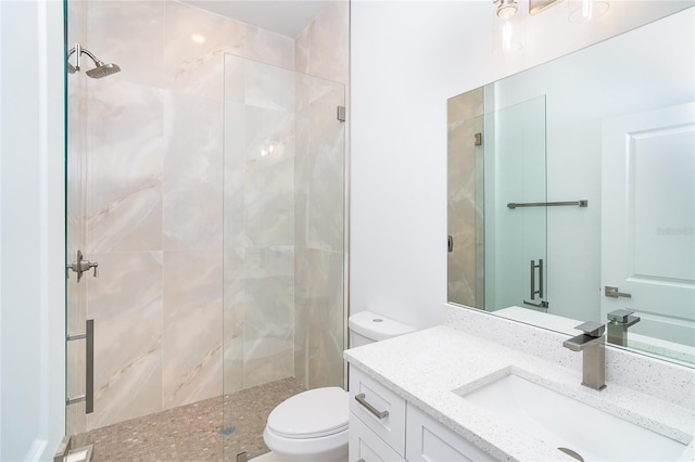 482 Sunset Rd N, Rotonda West, FL 33947 - full bath with toilet, a shower stall, and vanity